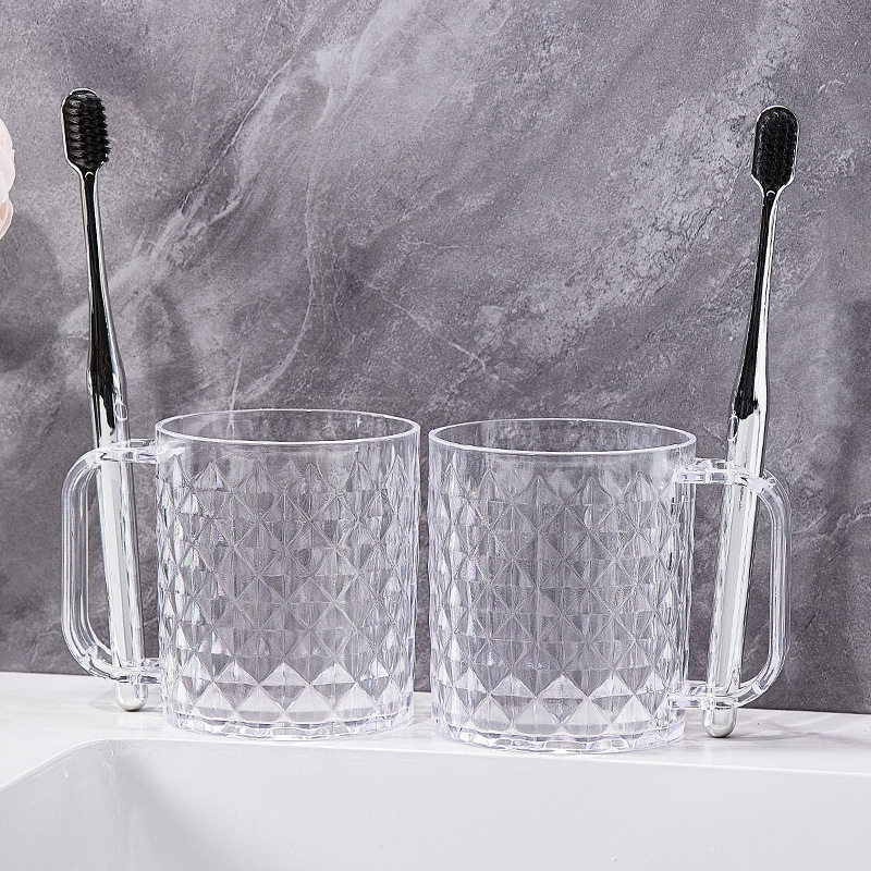 Original manufacturer's light luxury high-appearance level toothbrush cup, household transparent storage toothbrush cup, washbasin cup, brushing couple cup