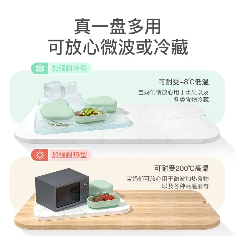 Baby Cloud Silicone Bowl Baby Suction Cup Complementary Food Bowl Portable Anti-Fall Children's Tableware Wholesale Item Picture