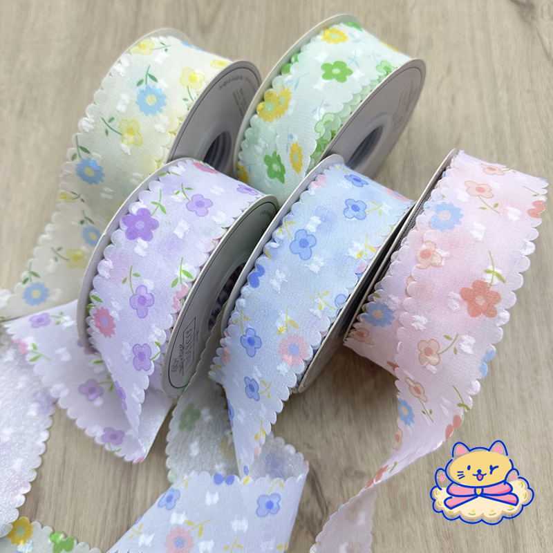 Pile Point Small Flower Double Chiffon With Handmade Diy Hair Accessories Bow Material Clothing Straw Hat Accessories Gift Box Packaging