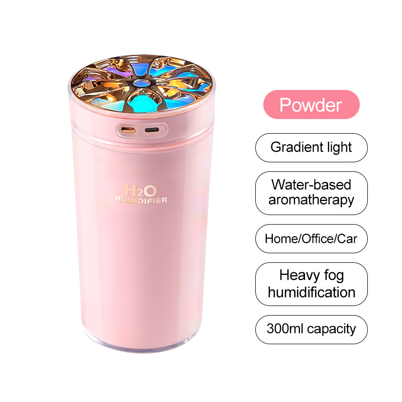 New cross-border car humidifier colorful atmosphere light aromatreatment humidifier desktop running horse lamp source manufacturers Item Picture
