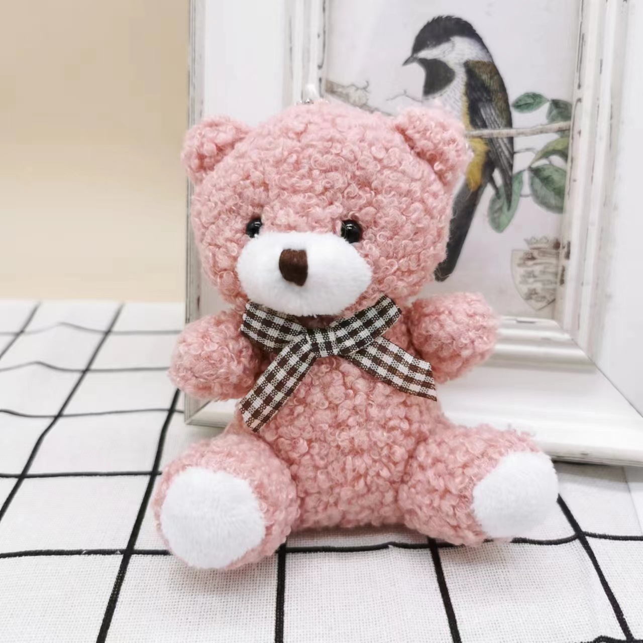 Cute Sitting Posture Mini Bear Teddy Bear Doll Plush Toy Key Chain Car Decoration Bag Small Pendant Application Scenario