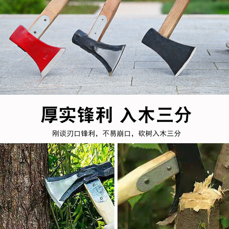 Special large-sized chopping axes for firewood, fire-fighting axes, woodworking axes, outdoor firewood cutting and mountain opening axes Application Scenario