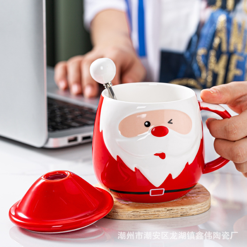 陶瓷杯/陶瓷/马克杯学生可爱/保温杯/茶杯陶瓷杯细节图
