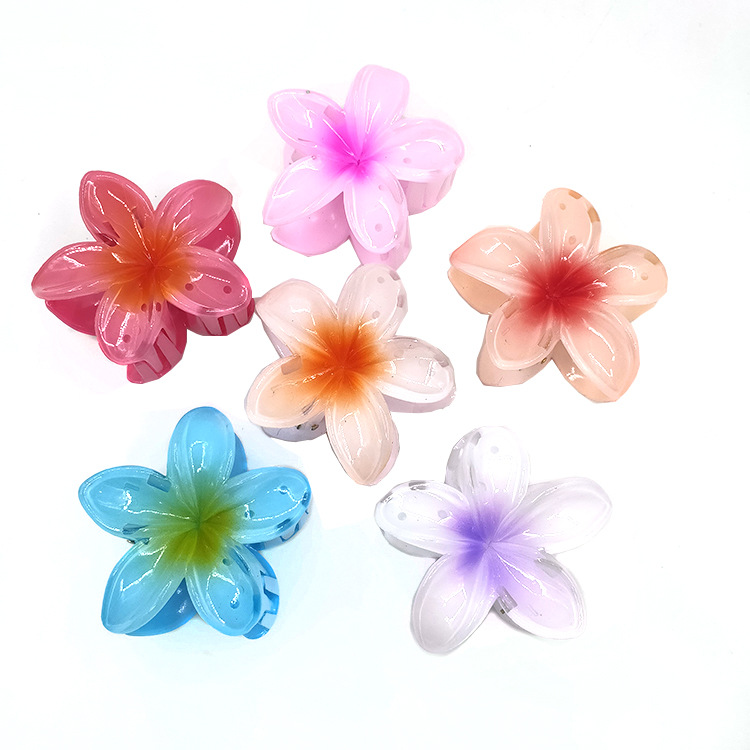 Cross-border Amazon's best-selling candy-colored egg flower grabber, transparent color hair clip, back head hair grabber, hair clip