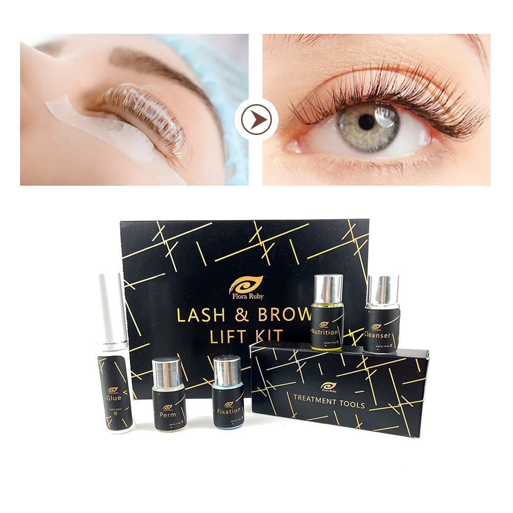 Cross Border Flora Ruby Eyebrow Perm Eyelash Perm Set Keratin Long Duration Curl Eyelash Set Beauty Batch Specification drawing