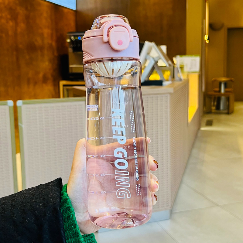 Outdoor Sports Water Cup Plastic Boys Summer Portable Cup Anti-Fall Primary School Students Straight Drink Cup Portable High Appearance Level 8519 Application Scenario