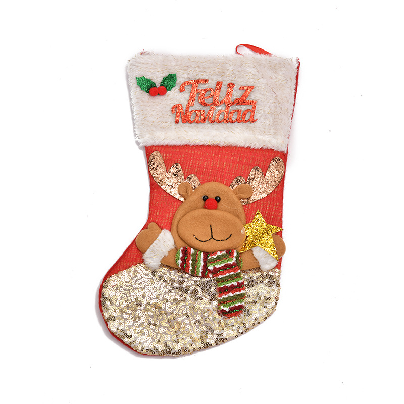 Christmas Stocking Gift Bag Christmas Holiday Decorations Christmas Stocking Christmas Candy Bag Gift Bag Christmas Tree Ornaments Item Picture