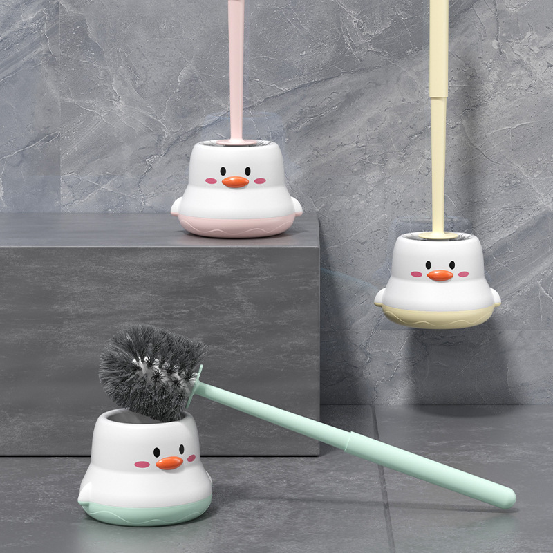 Toilet Brush Set Scrubbing Toilet Brush Household Wall-Hanging Brush Without Dead Angle Squat Artifacts Long Handle Cleaning Brush