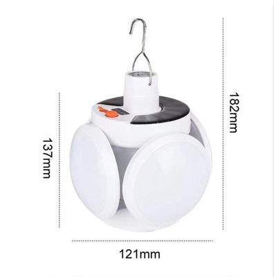 Mingxin Flashlight 2029 Solar Football Folding Light Strip Hook Emergency Outdoor Camping Night Market Stall Football Light Application Scenario
