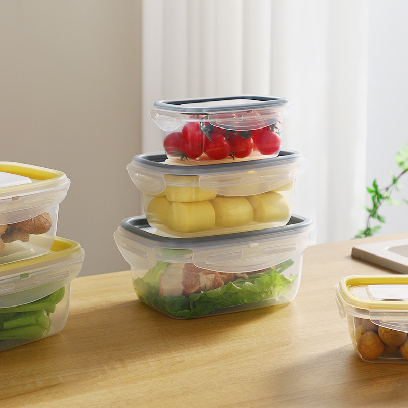 G76 transparent plastic food storage box, refrigerator organization and storage box, food-grade multi-specification fruit and vegetable storage sealed box Specification image