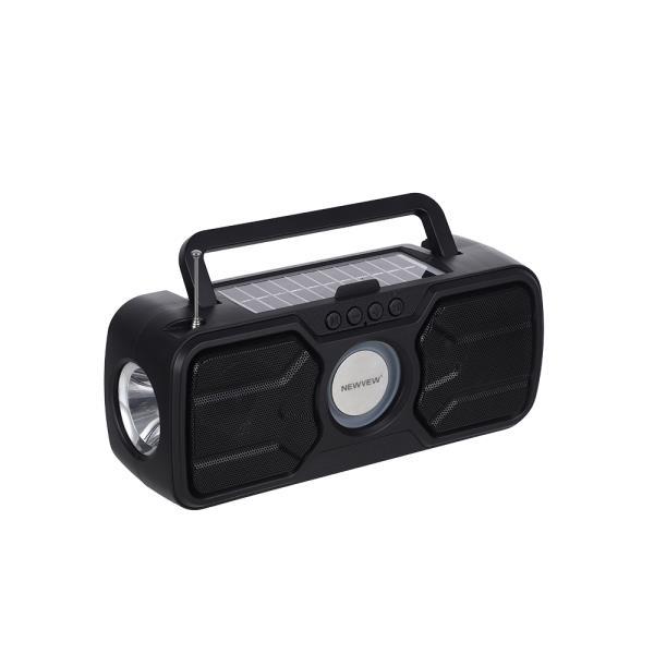 Portable Solar Portable Usb/ Tf/Fm/Dc Bluetooth Wireless Speaker With Flashlight Nv-9230 Item Picture