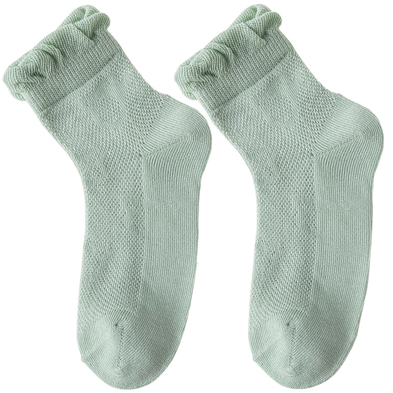 Socks stall a generation of children's socks female lovely bubble edge princess socks summer breathable mesh solid color cotton socks female baby tube socks Item Picture
