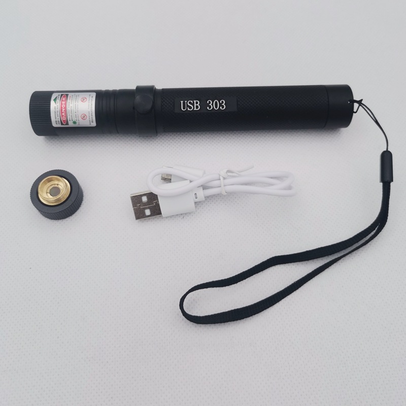 Usb303 Green Light Indicator Laser Laser Flashlight Direct Charge Built-In Battery Single-Point Long-Range Sales Coach Light Specification drawing