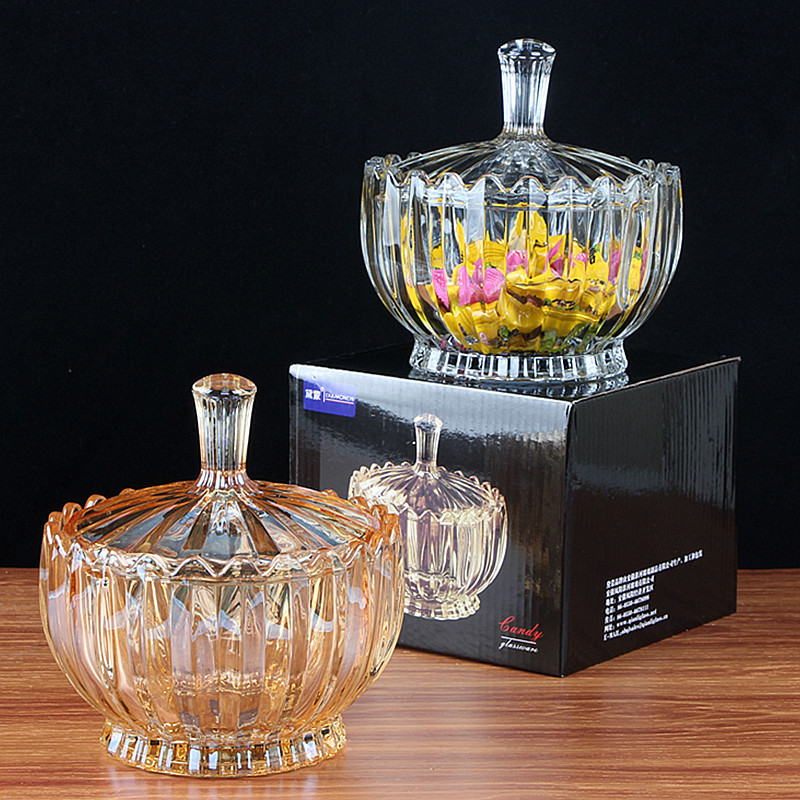Estilo europeo cristal cristal candy jar