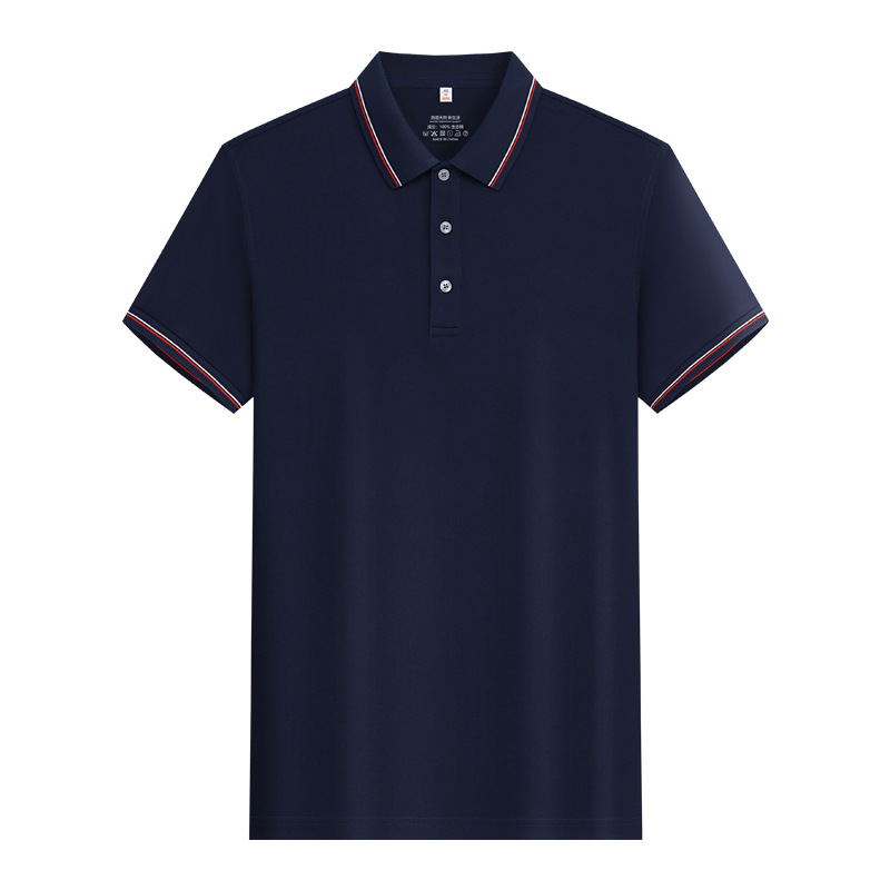 Summer polo shirts, custom-made logo lapel short-sleeved work clothes, embroidered custom-made cultural shirts, group uniforms, work clothes with printed words Item Picture