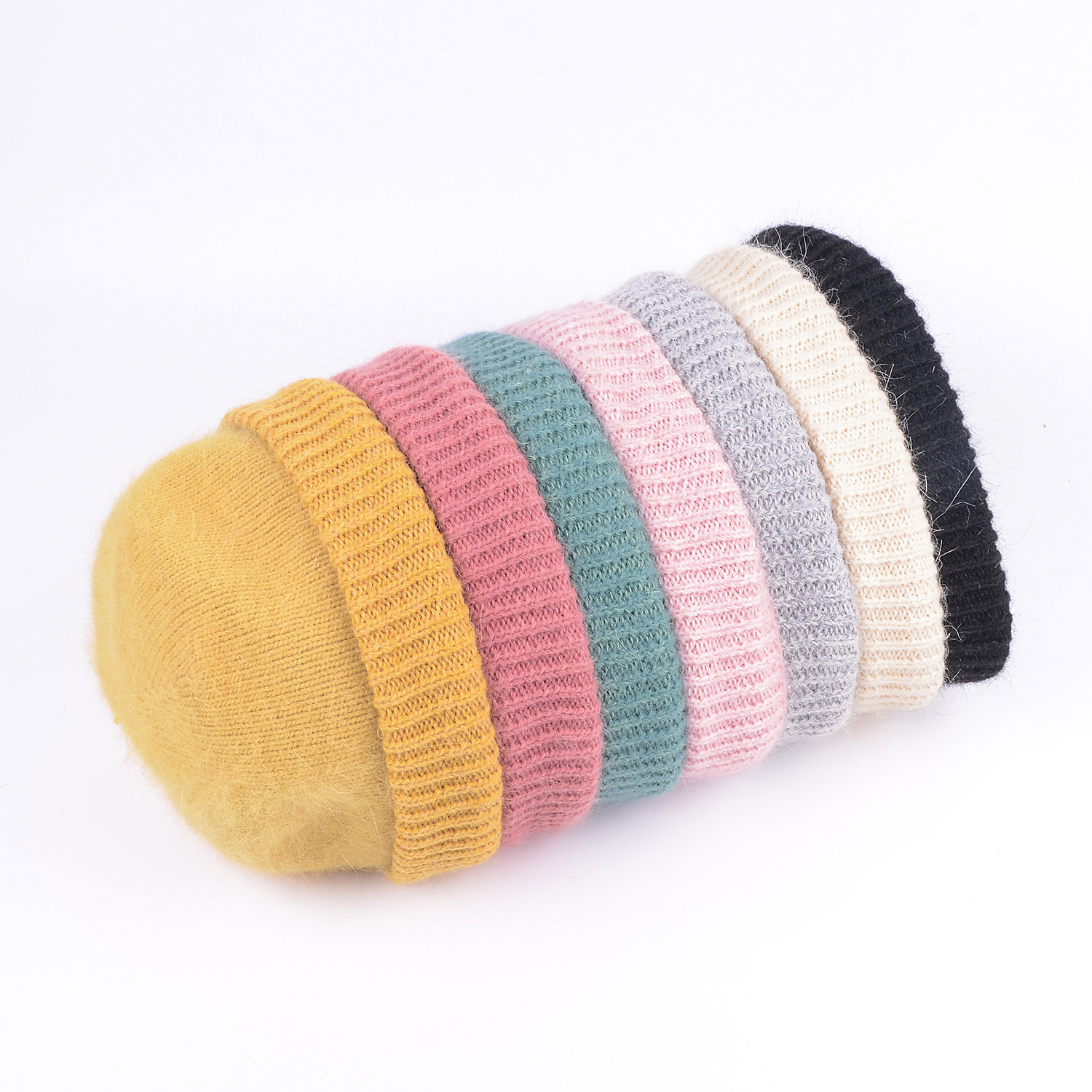Watermelon Hat Autumn/Winter Male Yuppie Hat Winter Rabbit Hair Landlord Hat Female Hip Hop Plush Hat Shaved Vintage Melon Skin Hat Specification drawing