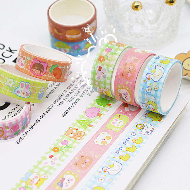 Wheat Youth Cartoon and paper tape DIY planner materials, creative stickers, collage planner tapes, cultural and creative products wholesale details Picture
