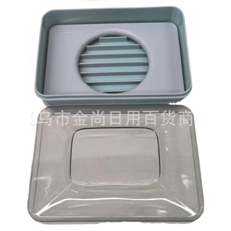 Creative bathroom balcony soap box, flip-top soap box, simple transparent plastic draining box, home dormitory soap box Item Picture