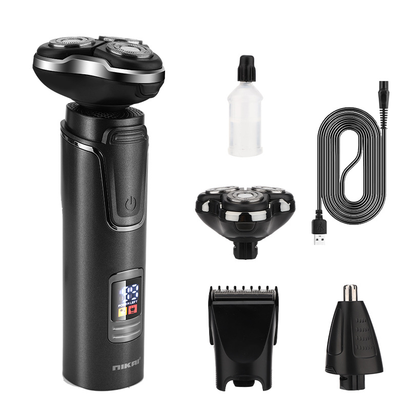 New retro hair salon electric clipper, three-in-one personalized shaver, portable men's electric hair clipper Item Picture