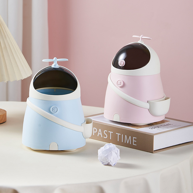 New Fashion Baby Trash Can Creative Cute Cartoon Students Children Bedroom Dormitory Desktop Multifunctional Decoration details Picture