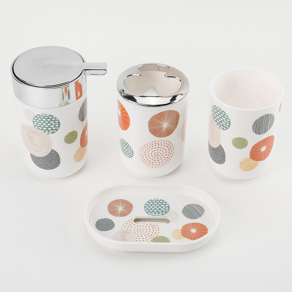 The New Plastic Bathroom Suite Bathroomset Bathroom Household Toiletry Set Printing Set Specification drawing