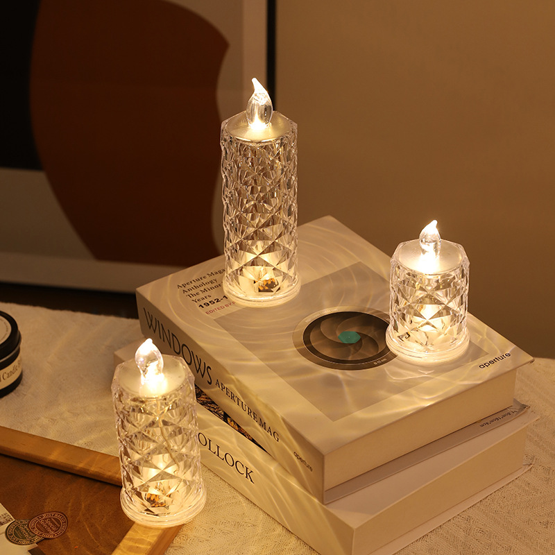 Ins Wind Simulation Electronic Candle Light Atmosphere Light Bedroom Bedside Romantic Decorative Light Nightlight Manufacturers Direct Sales Specification drawing