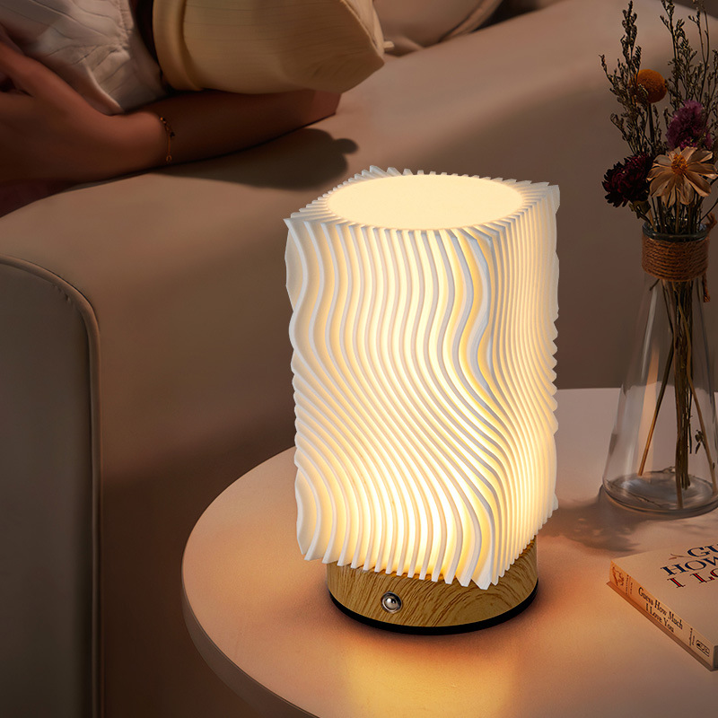 Remote control touch desk lamp, cross-border seven-color RGB ambient light, touch three-color charging bedside lamp, new night light details Picture