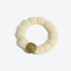 The milk coffee color hair tie exudes a high-end feel. It's a new autumn and winter style with a plush hair band and high-elasticity diamond-encrusted light luxury hair tie Item Picture