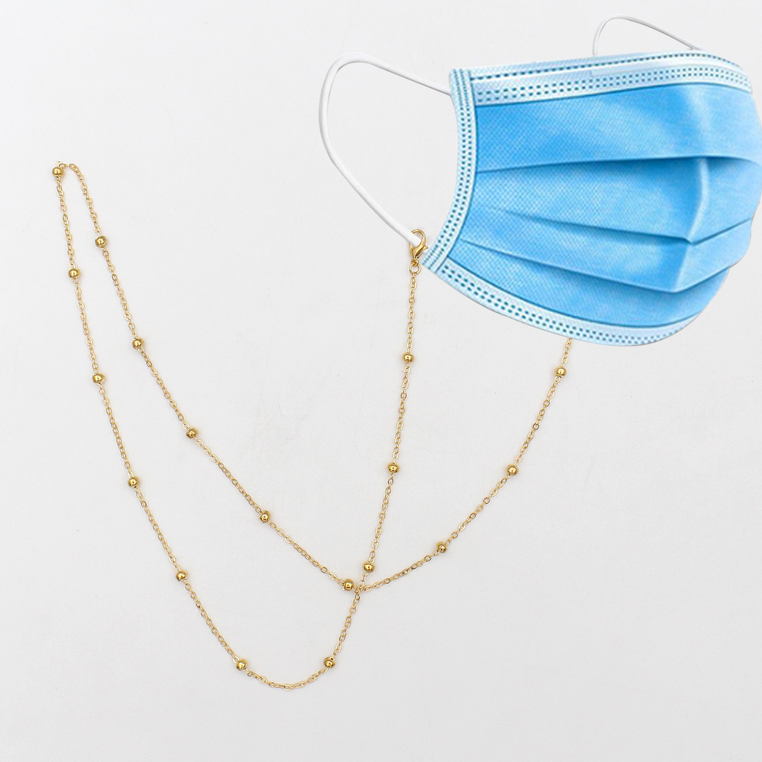 European and American personalized rice bead eyeglass chains, multi-functional Japanese and Korean mask anti-loss and anti-slip chains, eyeglass ropes factory wholesale Application Scenario