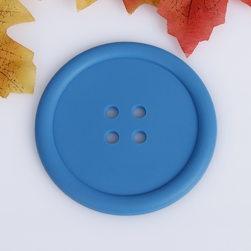 Creative home PVC soft rubber button coasters Specification image