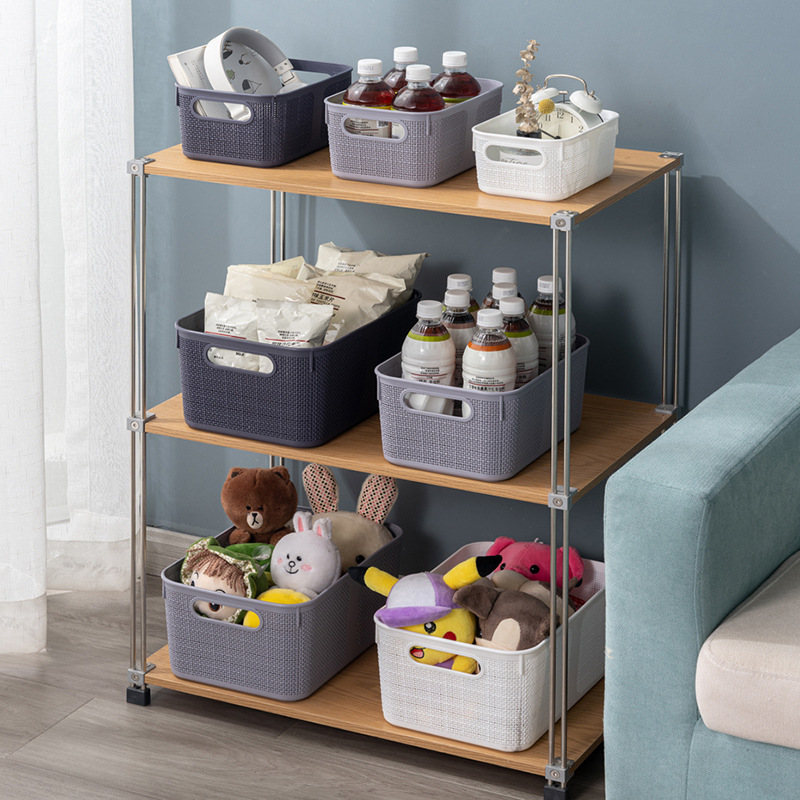 Zhenrong Linen Storage Basket Plastic Pp Toy Clutter Storage Basket School Factory Storage Basket details Picture