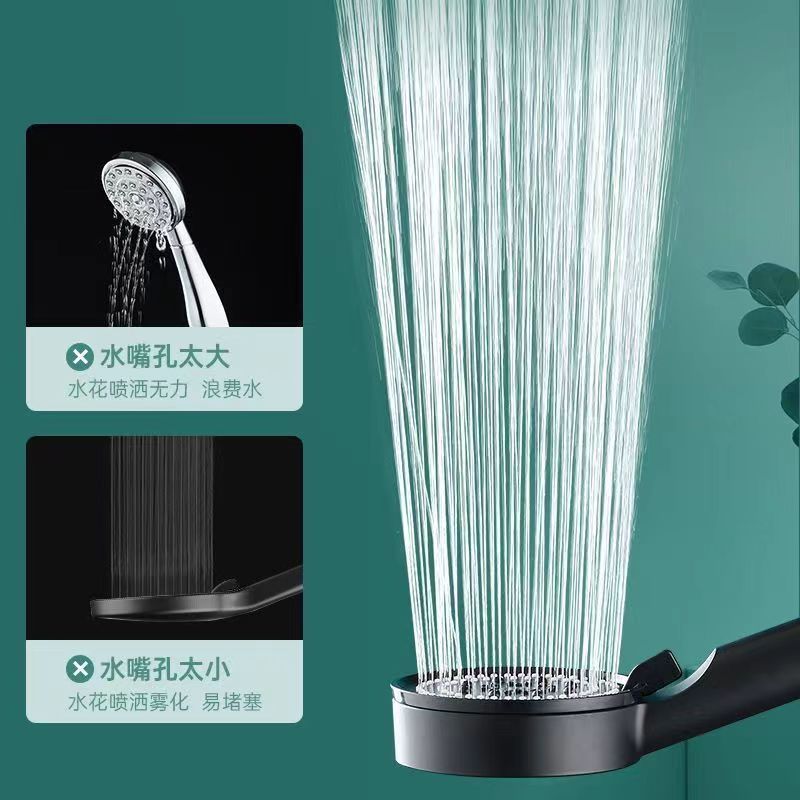 Black Knight five-speed pressurized showerhead, bathroom shower head, handheld, portable, multi-functional, energy-saving Application Scenario