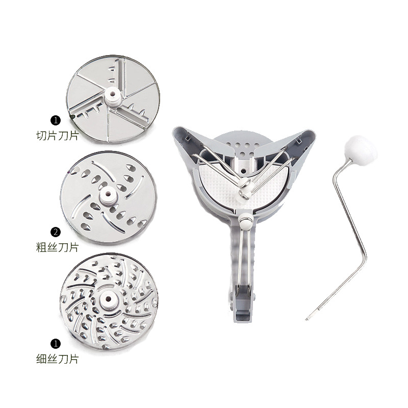 2023 New multi-functional vegetable cutter, hand-cranked potato slicer, kitchen hand care wonder, grater, slicer and grater Specification image