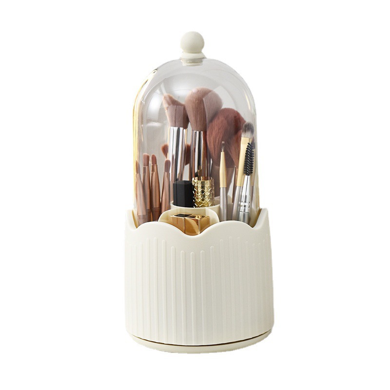 Rotating Storage Case Dustproof Makeup Brush Storage Container Dresser Desktop Pencil Container Lipstick Eyeshadow Storage Case Makeup Case Item Picture