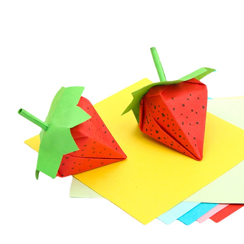 Children's origami and colored paper set, kindergarten and primary school students' paper-cutting and diy handicraft material package, colorful origami crane Item Picture