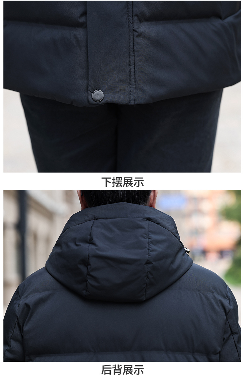 羽绒服男短款加厚冬季商务爸爸装白鸭绒大码保暖外套防寒抗寒工装详情29