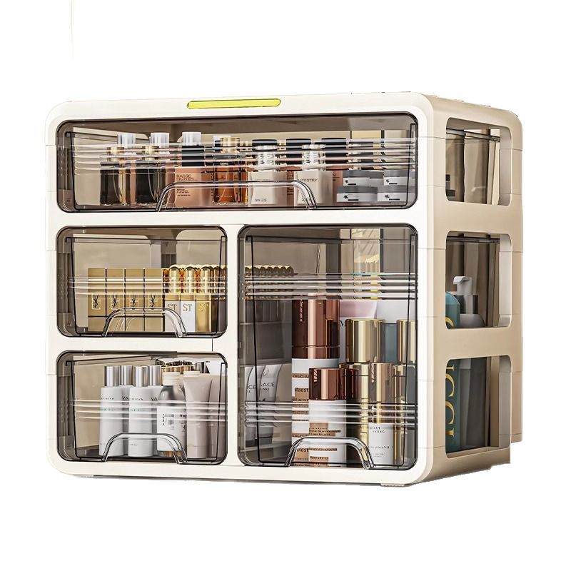 Cosmetics storage box desktop with a high-end feel, lipstick and mask shelf, skincare products acrylic storage box, drawer type Item Picture