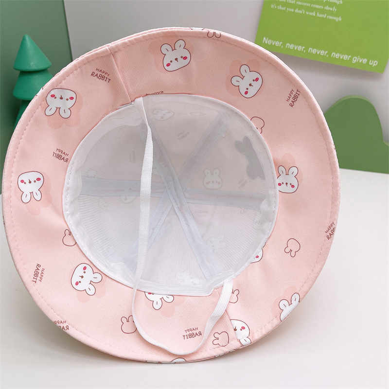 Baby Hat Children's Hat Fisherman Hat Visor Hat Princess Hat Children's Basin Hat New Cartoon Bunny Baby Hat Outdoor Outing Visor Baby Hat Girl Treasure Cute Child Hat details Picture