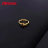 Chuangmei Jewelry's gold-plated car flower crown ring, a light luxury and individual open-mouth ring, a simple and niche Instagram influencer ring Item Picture