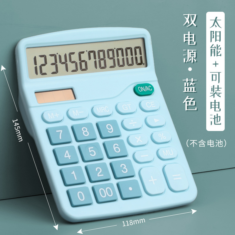 837 Calculator, 12-digit solar dual-power student color calculator, office purchase wholesale computer details Picture