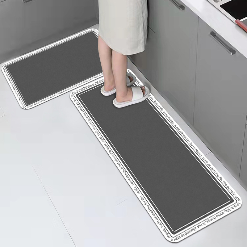 Morandi Kitchen Mat Rub Absorbent Oil Absorbent Diatom Mud Floor Mat Household Mat Non-Slip Diatom Mud Floor Mat Item Picture