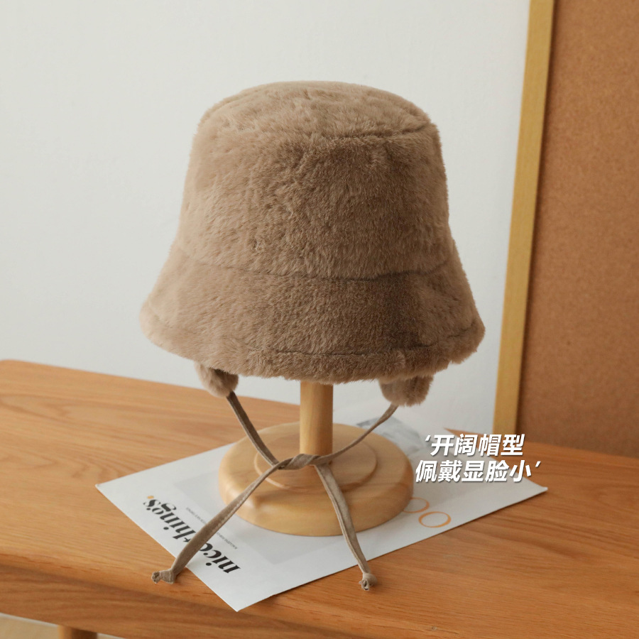 Plush Ear Protection Fisherman Hat Girls Winter Windproof Cycling Hat Thick Furry Warm Basin Hat Lei Feng Hat Man Application Scenario