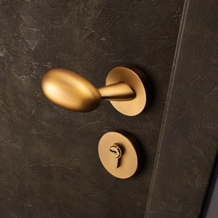ELEGANT luxury American gold magnetic silent split lock, yellow antique copper duck and goose egg-shaped door handle, door lock core, lock accessories, bedroom door lock
