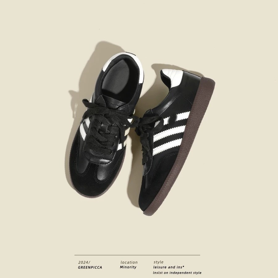 Cowhide version ~ Dexun shoes, women's all-season board shoes, casual fleece sports shoes, flat white sneakers, retro Forrest Gump shoes details Picture