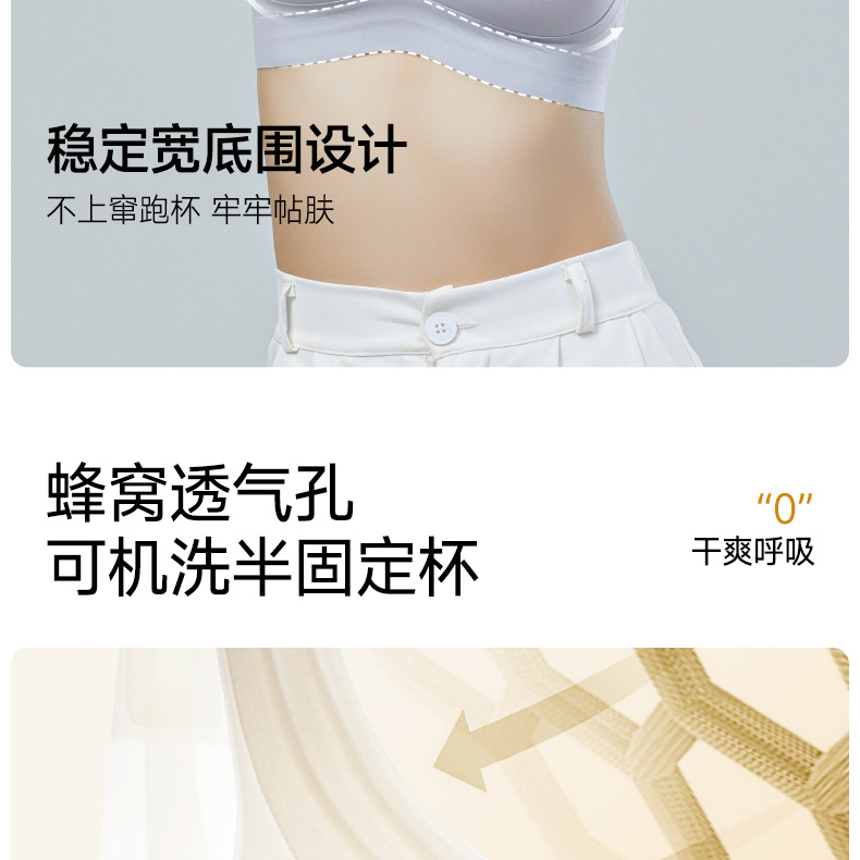 127新款夏季轻薄凉皮无痕粉底液内衣女白T不透提拉果冻条美背文胸详情22