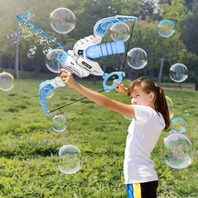 抖音爆款泡泡弓箭水枪二合一电动灯光泡泡机儿童手持户外戏水玩具详情图2