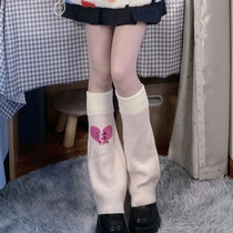 Japanese jk flared hosiery subculture wide leg slimming y2k Spice Girl leg cover Harajuku knitted warm pile socks