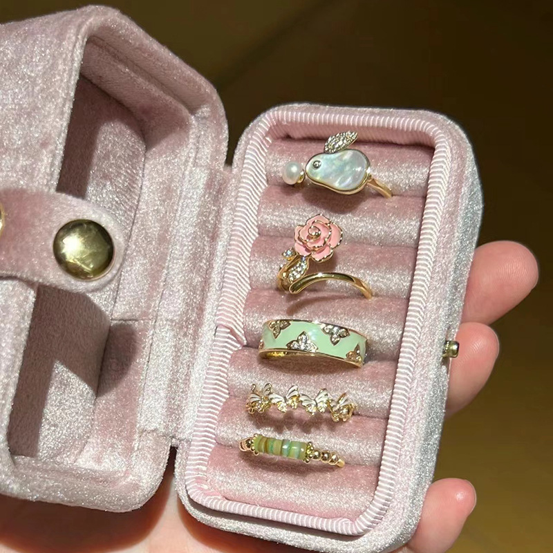 戒指/莫桑石/合金戒指/珍珠戒指/锆石细节图