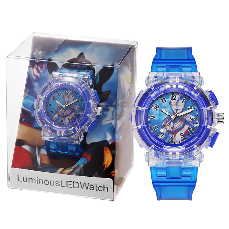 塑胶奥特曼手表发光儿童手表夜光小学生石英手表新款批发特价外贸