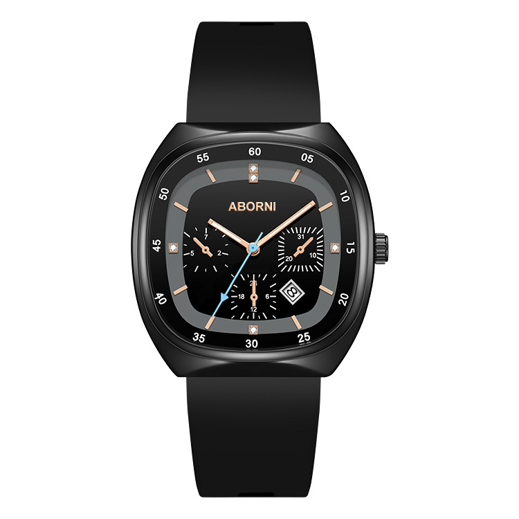 Yaboni women's calendar silicone strap generous quartz watch live-streaming bestseller women's watch Cross-border watch wholesale Item Picture